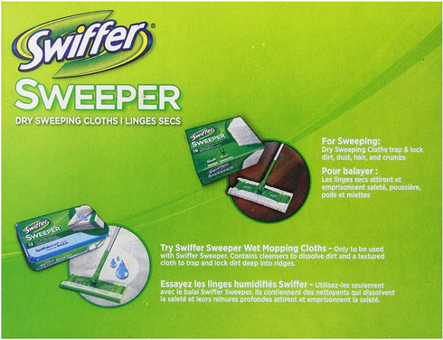 Swiffer Sweeper Dry Sweeping Cloths Mop and Broom Floor Cleaner Refills Unscented 37 Count
