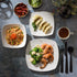 Gibson Home Zen Buffet Dinnerware Set, Service for 4 (16pcs), White (Square)