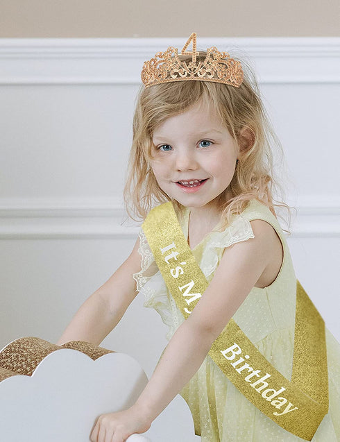 4th Birthday Gifts for Girl, 4th Birthday Tiara and Sash, 4th Birthday Decorations for Girl, 4th Birthday Crown and Sash for Girl, Birthday Crowns for Girl 4, Birthday Gifts for 4-Year-old Girl