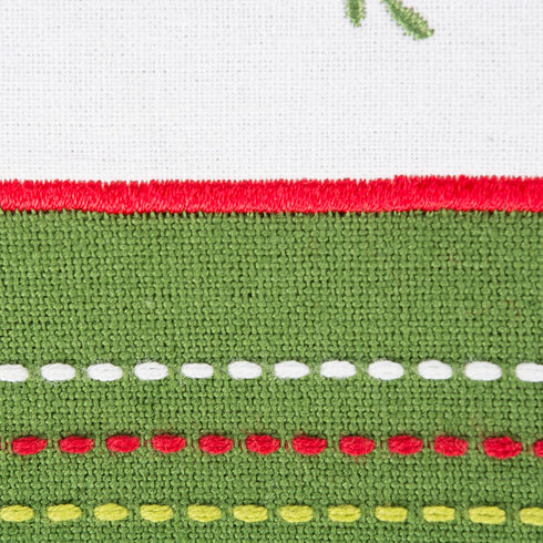 DII Holiday Kitchen Collection Embroidered Dishtowel Set, 18x28, Cheers Merry & Joy, 3 Piece