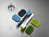 Joseph Joseph CleanTech Dish Brush and Reusable Sponge Scrubber Set Hygienic Quick-Dry, Green