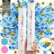 Premium Gender Reveal Confetti Cannon - Set of 2 | Heart Shaped Confetti, Pink or Blue | Gender Reveal Decorations, Gender Reveal Ideas, Boy or Girl Gender Reveal Poppers, Baby Reveal Party Sparklers