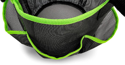 Camco Mesh Shower Caddy Organizer Tote with Pockets and Carry Handle, Dries Quick, Perfect for Dorms, Gym, Camping, the Beach and Travel, Organize Bathroom Toiletries and Products- Black (51997)