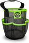 Camco Mesh Shower Caddy Organizer Tote with Pockets and Carry Handle, Dries Quick, Perfect for Dorms, Gym, Camping, the Beach and Travel, Organize Bathroom Toiletries and Products- Black (51997)