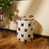 Dirty Clothes Laundry Storage Basket for Bedroom Bathroom Kids Linen Cotton White and Black Superhero 15.7"x19.7"