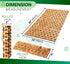 Natural Bamboo Wood Bath Mat - Bathroom Mats, Bathmats and Kitchen Rugs - Accessories for Bathtub, Sauna and Shower (Lattice, Standard 16x24 Inch)