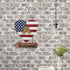 T&Garice Wooden Hanging Heart Welcome Sign, Patriotic Welcome Sign for Front Door Wreath 4th of July Independence Day Memorial Day Indoor Outdoor Wall Decoration