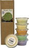 Scented Wax Melts Variety Pack - Hand Poured Natural Soy Candle Wax Melts for Warmers, 6 Resealable Cups (2.2 Ounces Each, 13.2 Ounces Total), Up to 40 Hours of Scent Throw Per Quarter Cup (Relaxing)