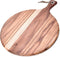 BILL.F Acacia Wood Pizza Peel,12" Cutting Board, Cheese Paddle Board, Bread and Crackers Platter for Serving and Minor Food Prepare with Handle - 16 x 12 x 0.5 Inch