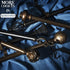 KAMANINA 1 Inch Curtain Rod Single Drapery Rod 36 to 72 Inches (3-6 Feet), Twisted Cage Finials, Black