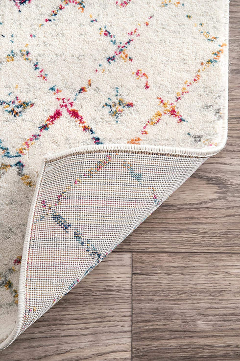 nuLOOM Moroccan Blythe Area Rug, 4' Round, Light Multi