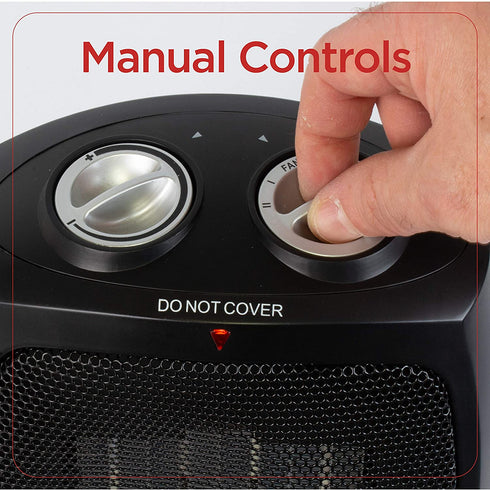 BLACK+DECKER Portable Space Heater, 1500W Room Space Heater with Carry Handle for Easy Transport