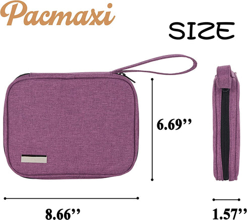 20 Watch Bands Storage Carrying Case Compatible with Watches,Expandable Watch Band Holder Stores 20 Watch Bands Fit for Most Sizes of Watch Straps,Organizer for Watch Bands, Bag Only (Purple)