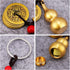 Hotop 3 Pieces Chinese Gourd Brass Wu Lou Keychains Feng Shui Coins Calabash Decorations Pendant Key Rings for Good Luck Fortune Longevity Wealth Success