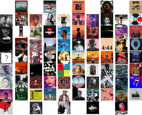 80 Pcs Print Album Covers | Unique Square Printed Photos 4x4 inch | Album Cover Posters Collage Kit | Music Posters for Room Aesthetic | Aesthetic Poster | Poster Pack | Album Cover Art Posters