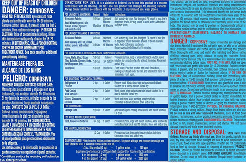 Clorox, Clorox Bleach Regular 121Oz, 121 Ounce