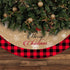 Christmas Tree Skirt Red Buffalo Plaid Xmas Tree Skirt wirh Red Truck for Merry Christmas Xmas Holiday Party Decorations 48 Inch