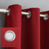 Sun Zero Soho 2-pack Blackout Energy Efficient Grommet Curtain Panel Pair, 54" x 63", Red
