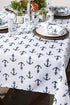 DII Outdoor Tabletop Collection, Stain Resistant & Waterproof, 60" Round w/Zipper, Anchors Away