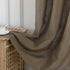 Linen Blend Textured Semi-Sheer Grommet Window Curtain Panels for Living Room Bedroom Farmhouse Window Treatment Curtains, Brown, 37 x 63 Inch, 2 Panels