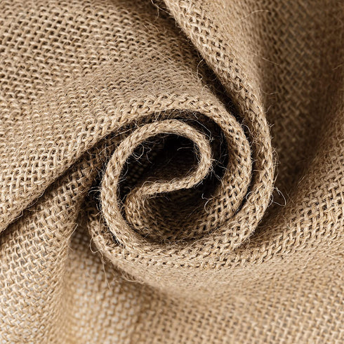 iPEGTOP Burlap Table Runner - 12 Inches x 10 Yards Extra Long - Natural Jute Fabric Roll Placemats Centerpieces with Sewn Edges for Farmhouse Country Rustic Home Decor Wedding Decorations Crafts