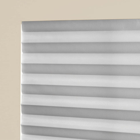 Achim Home Furnishings 123CO36W24 Cordless 1 2 3 shade Vinyl Room Darkening Pleated Window Shade, 36" x 75", White