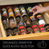 Homeries Expandable Spice Rack Organizer (3-Tier) for Kitchen, Cabinet, Countertop & Pantry Slanted Spice Storage Shelf for Condiments, Salt, Supplements, Seasonings, Vitamins, Oils BPA Free (1)