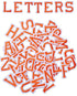 AXEN 52pcs Alphabet A to Z Patches, Iron on Sew on Letters for Clothes, Classic Orange