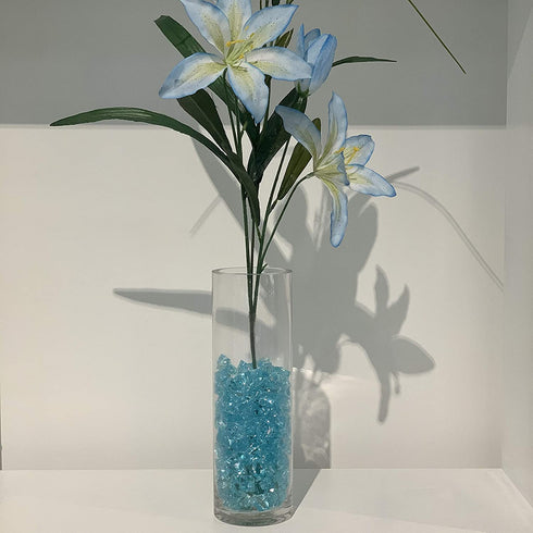 WGV Cylinder Vase, 3" W x 10" H, Clear Bud Skinny Narrow Glass Candle Holder Planter Terrarium for Wedding Party Flowers Centerpieces Home Office Decor, 1 Piece