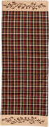 The Country House Lancaster Berry Black and Burgundy Plaid 36 x 13 Cotton Fabric Table Runner