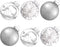 XmasExp Christmas Ball Ornaments Set-70mm/2.76" Silver Large Shatterproof Clear Glitter Pastic Christmas Ball Ornaments Xmas Tree Decoration Delicate Hanging Ornament for Xmas Party (12 Counts,Silver)