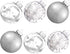 XmasExp Christmas Ball Ornaments Set-70mm/2.76" Silver Large Shatterproof Clear Glitter Pastic Christmas Ball Ornaments Xmas Tree Decoration Delicate Hanging Ornament for Xmas Party (12 Counts,Silver)