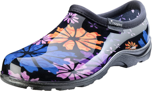 Sloggers Women's Waterproof Rain and Garden Shoe with Comfort Insole, Flower Power, Size 9, Style 5116FP09