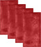 Elrene Home Fashions Caiden Elegance Damask Fabric Napkins (Set of 4), 17" x 17", Red