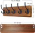 SKOLOO Rustic Wall Mounted Coat Rack: 16-inches Hole to Hole, Case of 2, Pine Solid Wood Coat Hook Hanger - 5 Hooks for Hanging Clothes Robes Towels Coats