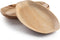 Disposable Bamboo Look - Pack of 6 Oval Serving Platters - 15"x10" Made from All Natural Sturdy Biodegradable and Compostable Palm Leaf - Serving Boats, Serving Trays by brheez