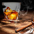 Whiskey Cigar Glass - Old Fashioned Whiskey Tumbler Glass With Side Mounted Cigar Holder - Scotch, Bourbon, Liquor - Christmas Gift - Dad, Grandpa, Husband