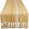 DII Farmhouse Braided Stripe Table Runner Collection, 15x72, Honey Gold