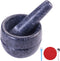 Aisiming Mortar and Pestle Set Polished Natural Marble Stone Guacamole Molcajete Bowl with Base Silicone Pad,Matching Stainless Spoon and Matching Small Brush 200ml Capacity(Small, Dark Gray)