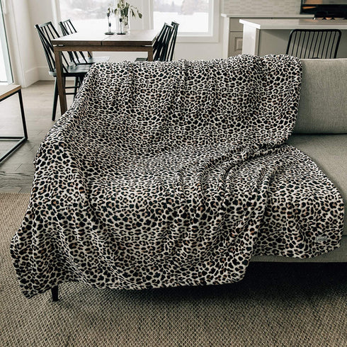 Graced Soft Luxuries Throw Blanket Fleece Minky Microfiber Soft Throw (Leopard, Throw 50" x 60")