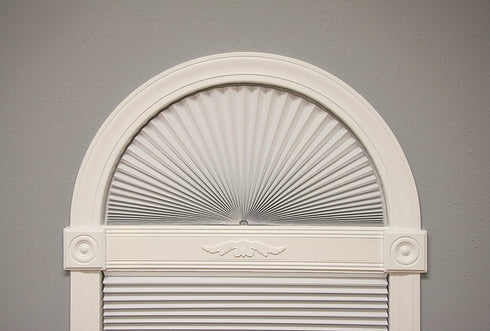 Redi Shade 3607070 Original Arch Light Blocking Pleated Fabric Shade, 72 in x 36 in, White