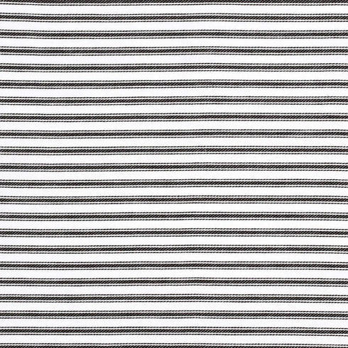 Cackleberry Home Black and White Ticking Stripe Placemats 13 x 19 Inches Woven Cotton Reversible, Set of 4