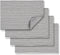 Cackleberry Home Black and White Ticking Stripe Placemats 13 x 19 Inches Woven Cotton Reversible, Set of 4