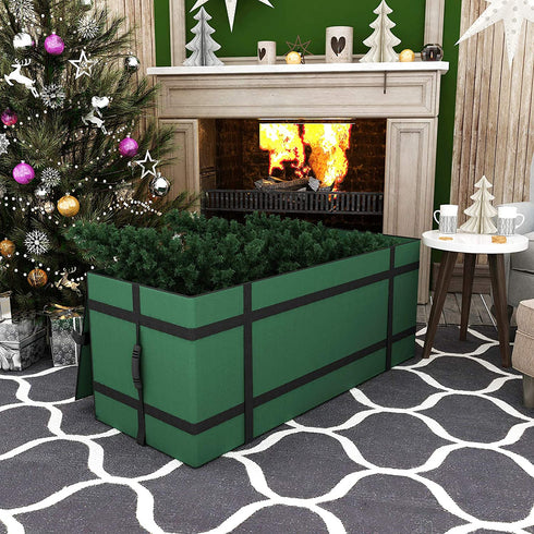 Brobery Christmas Tree Storage Bag 9 Feet Wide Opening Xmas Tree Box Storage Container for Disassembled Trees 600D Oxford with Durable Handles & Dual Zipper