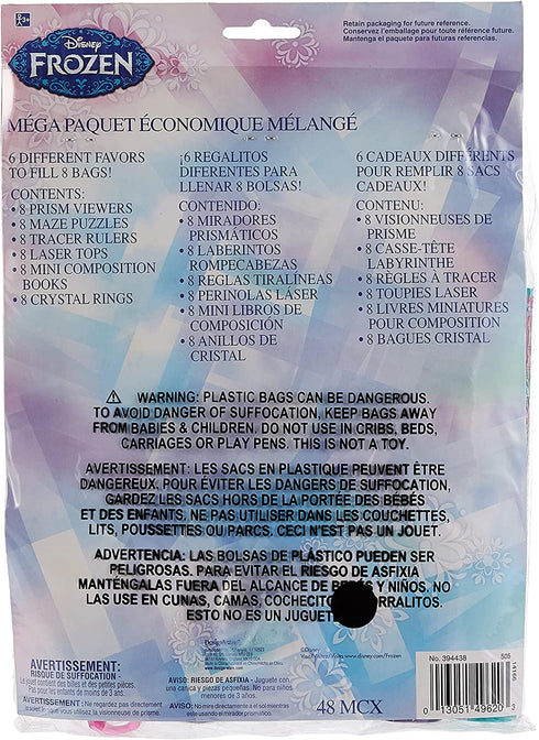 Disney Frozen Birthday Favour Toys and Prize Giveaway (48 Piece), Multi Color, 11 1/2" x 9"