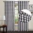 Check Tab Top Curtains, Farmhouse Cotton Curtains, Curtain 2 Panel Set, Gingham Plaid Cotton 50x108 Black/White Curtains, Reverse Window Panels, Curtain Drapes Panels, Bedroom Curtains, Set of 2