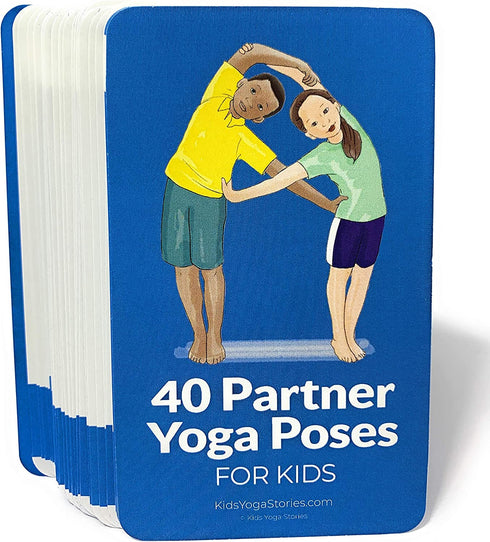 40 Partner Yoga Poses Cards for Kids: Connect, be Active, and Have Fun!