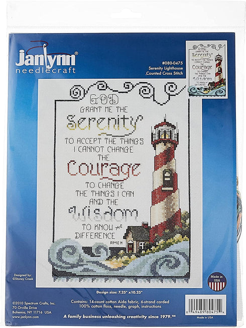 Janlynn Serenity Lighthouse Counted Cross Stitch Kit