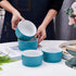 Set of 4 Bake And Serve Ceramic 12 Oz Souffle Dish Oven Safe Oven To Table Ramekins for Desserts Snacks Appetizers Casserole Creme Brulee, Teal