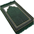 Modefa Turkish Islamic Prayer Rug - Thin & Lightweight Velvet Praying Carpet - Soft Muslim Praying Mat Janamaz - Ramadan or Eid Gift for Men & Women - with Car Hanger - Dancing Rose Vine (Green)